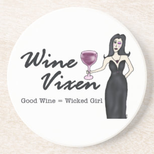 Dessous De Verre En Grès Renarde "fille mauvaise " de vin