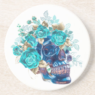 Dessous De Verre En Grès Requiem Blue Bloom