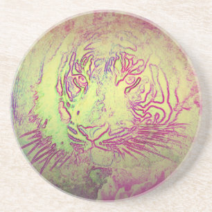 Dessous De Verre En Grès Ressort tigre