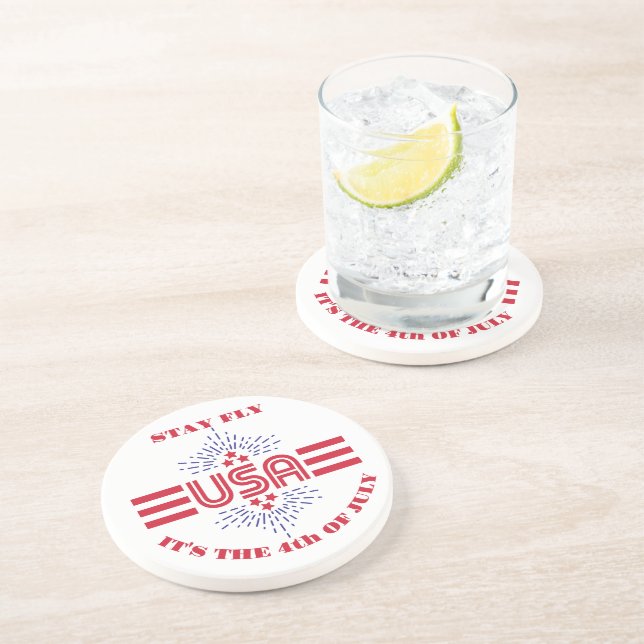 Dessous De Verre En Grès Reste fly c'est le 4 juillet (Côté)