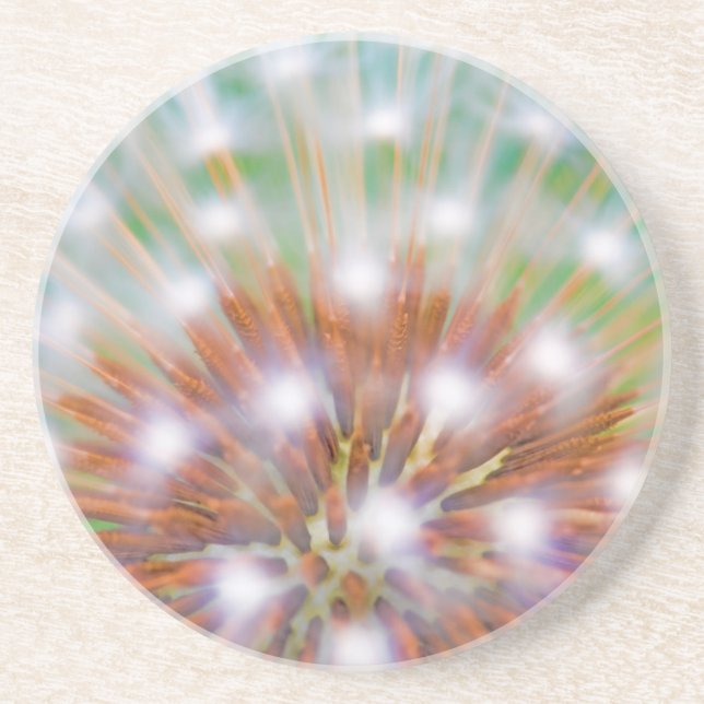 Dessous De Verre En Grès Résumé de tête de graine de pissenlit (Devant)