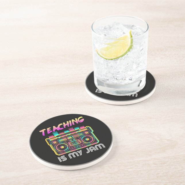 Dessous De Verre En Grès Retour à l'école Rétro Enseigner est mon truc 80s (Côté)
