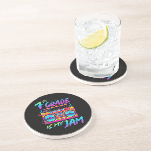Dessous De Verre En Grès Rétro 80s 7e année est mon truc retour à l'école