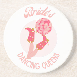 Dessous De Verre En Grès Rétro années 70 Mariée Dancing Queens Enterrement
