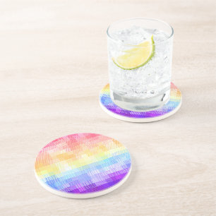 Dessous De Verre En Grès Rétro Bohème Funky Excentrique Xénogenre Carreaux