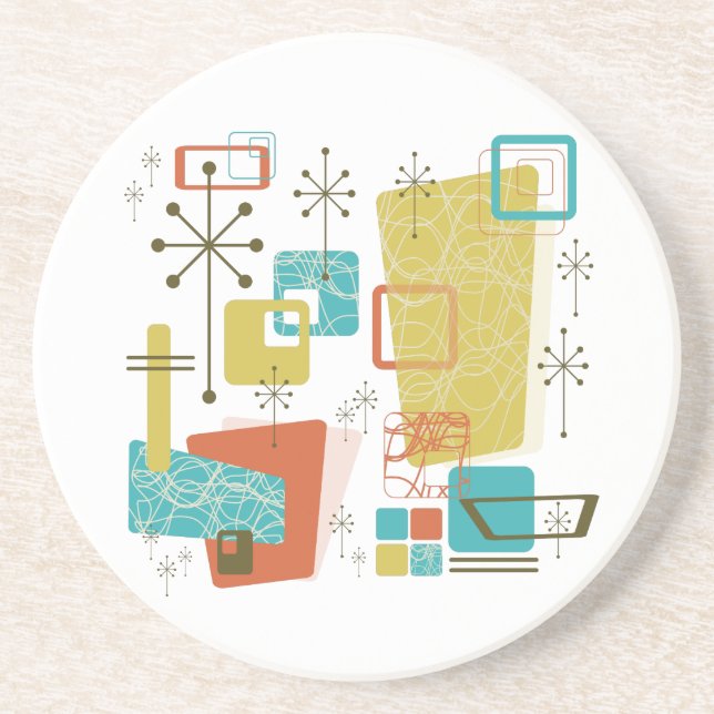 Dessous De Verre En Grès Rétro classique (Devant)