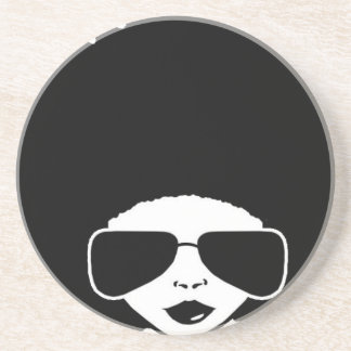 Dessous De Verre En Grès rétro fille d'Afro