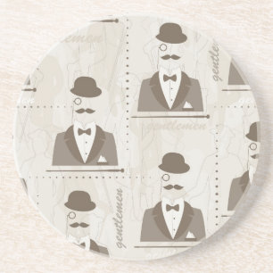 Dessous De Verre En Grès Rétro motif pour l'homme
