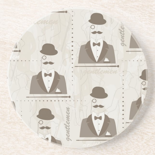 Dessous De Verre En Grès Rétro motif pour l'homme (Devant)