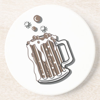 Dessous De Verre En Grès retro style racine bière graphique