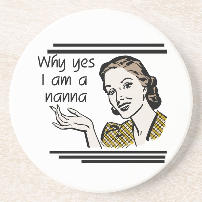 Dessous De Verre En Grès Rétro T-shirts et cadeaux de Nanna (Devant)