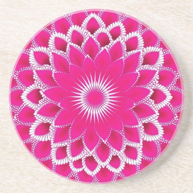 Dessous De Verre En Grès Rêve framboise (Devant)