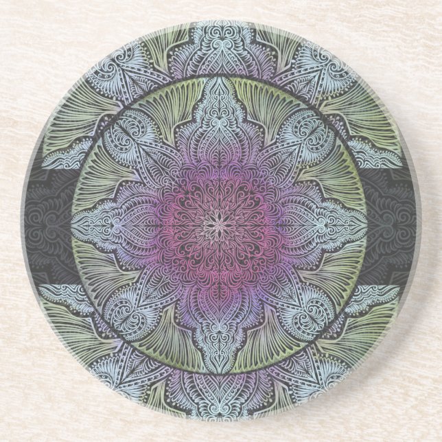 Dessous De Verre En Grès Réveil zen, reiki, guérison, chakra (Devant)