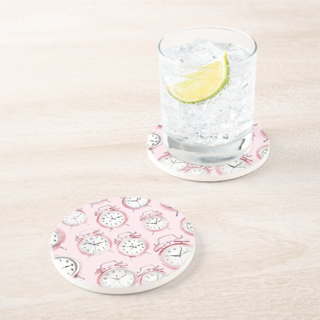 Dessous De Verre En Grès Réveils Roses Féminins (Côté)