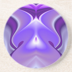 Dessous De Verre En Grès Rêves arc-en-ciel à fleurs violettes