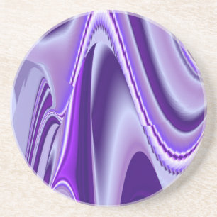 Dessous De Verre En Grès Rêves arc-en-ciel à fleurs violettes
