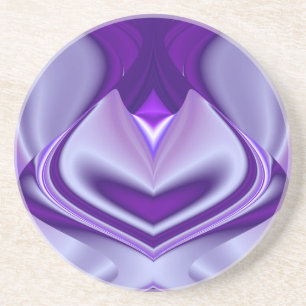 Dessous De Verre En Grès Rêves arc-en-ciel à fleurs violettes