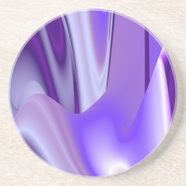 Dessous De Verre En Grès Rêves d'arc-en-ciel de fleurs violettes (Devant)