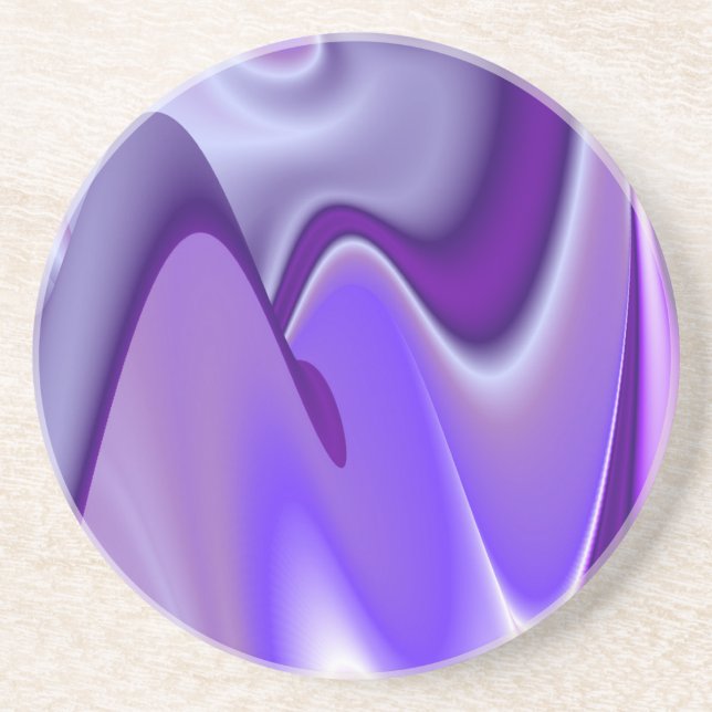 Dessous De Verre En Grès Rêves d'arc-en-ciel de fleurs violettes (Devant)