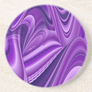 Dessous De Verre En Grès Rêves d'arc-en-ciel de fleurs violettes