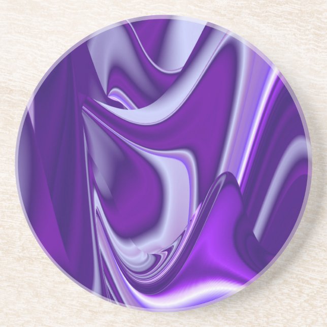 Dessous De Verre En Grès Rêves d'arc-en-ciel de fleurs violettes (Devant)