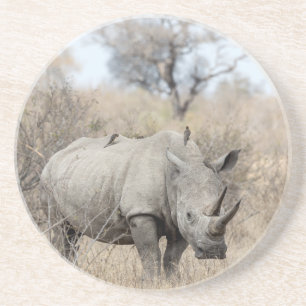 Dessous De Verre En Grès Rhino blanc