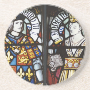 DESSOUS DE VERRE EN GRÈS RICHARD III ET REINE ANNE DE L'ANGLETERRE