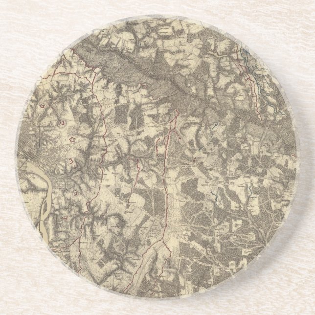 Dessous De Verre En Grès Richmond, Virginie (Devant)