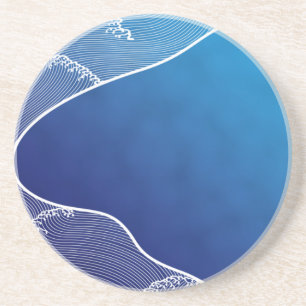 Dessous De Verre En Grès rivière bleue