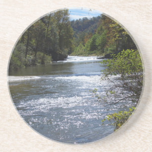 Dessous De Verre En Grès Rivière pittoresque dans Blue Ridge Mountains
