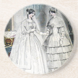 Dessous De Verre En Grès Robes de mariée blanc antique
