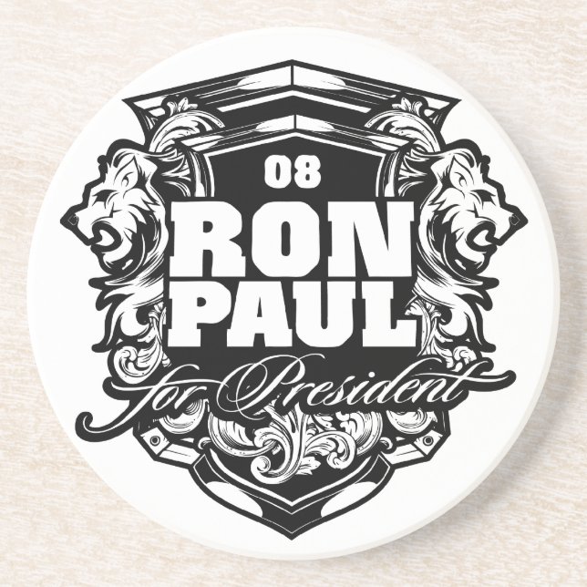 Dessous De Verre En Grès Ron Paul, président (Devant)