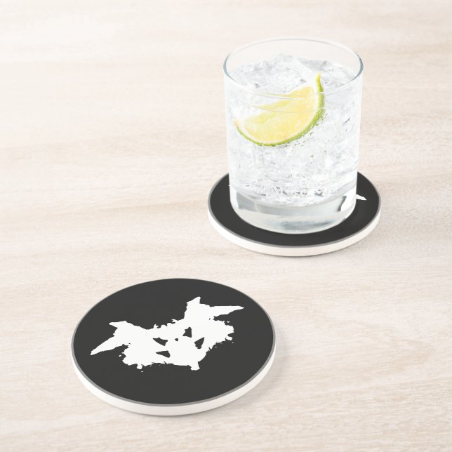 Dessous De Verre En Grès Rorschach Inkblot (Côté)