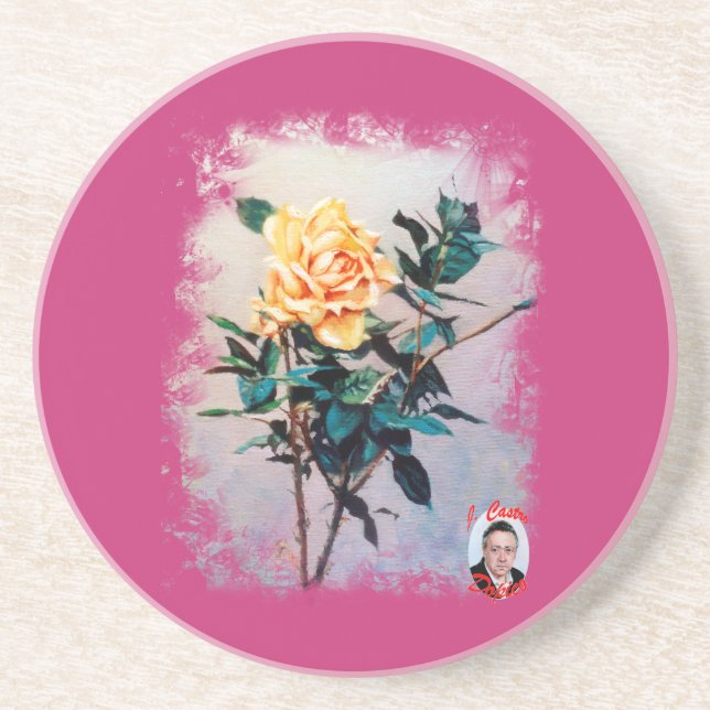 Dessous De Verre En Grès Rosa/Rose (Devant)