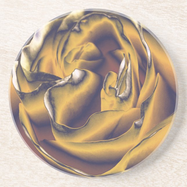 DESSOUS DE VERRE EN GRÈS ROSE (Devant)