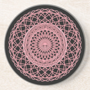 Dessous De Verre En Grès Rose 1