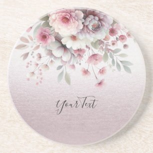 Dessous de verre en grès rose blanc moderne