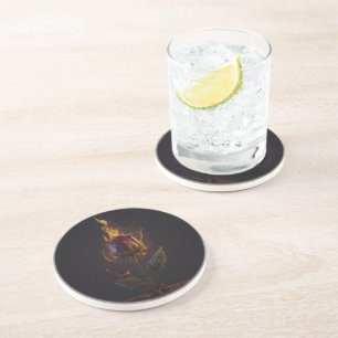 Dessous De Verre En Grès rose en feu