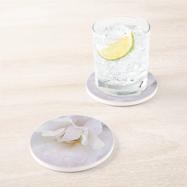 Dessous De Verre En Grès Rose gris rose (Côté)