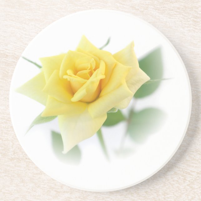 Dessous De Verre En Grès Rose jaune (Devant)