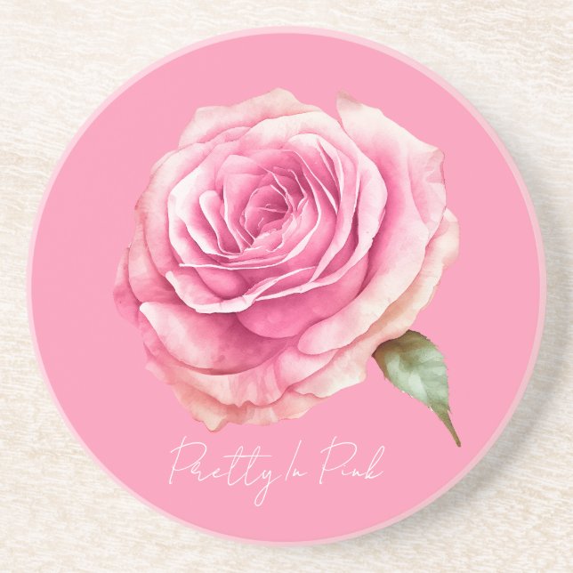 Dessous De Verre En Grès Rose jolie en rose (Devant)