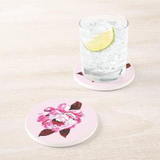 Dessous De Verre En Grès Rose peinte en rose