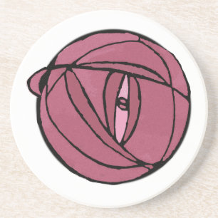 Dessous De Verre En Grès Rose rose de Glasgow