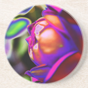Dessous De Verre En Grès Rose solarifié par Shirley Taylor