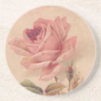 Dessous De Verre En Grès Rose victorien français de rose