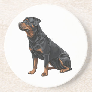 Dessous De Verre En Grès Rottweiler