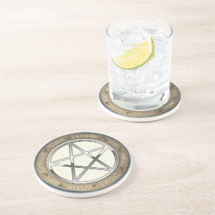 Dessous De Verre En Grès Roue de l'année Pentacle