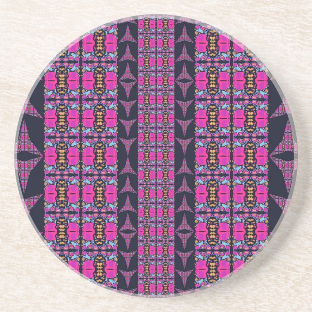 Dessous De Verre En Grès Roue florale variée (Devant)