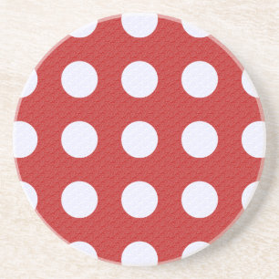 Dessous De Verre En Grès Rouge de style fractal - Points de polka de style