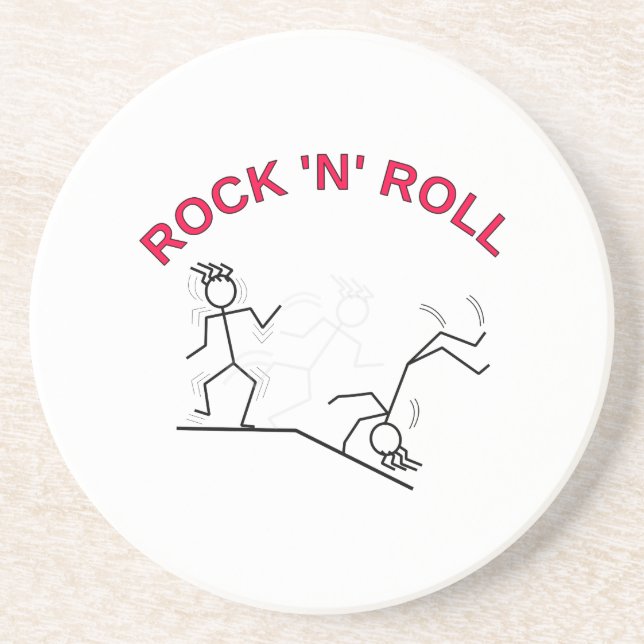 Dessous De Verre En Grès Rouleau Rock 'N' (Devant)
